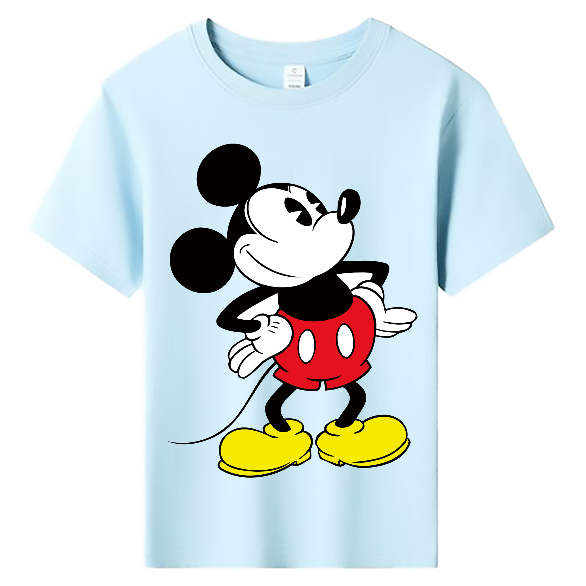 ミッキーマウス Mickey Mouse 綿100％キッズTシャツ（フロントプリント）